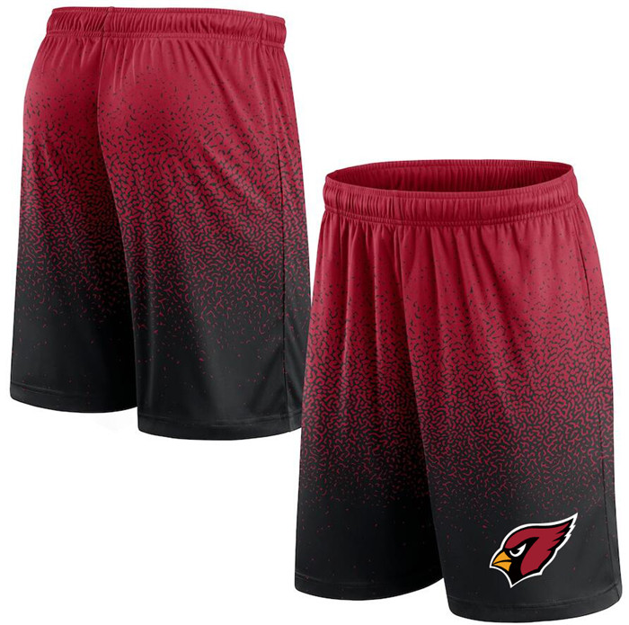 Men's Arizona Cardinals Red/Black Ombre Shorts